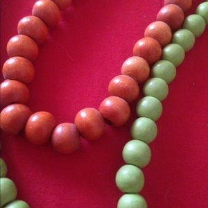 Timeless wooden beaded necklace set
